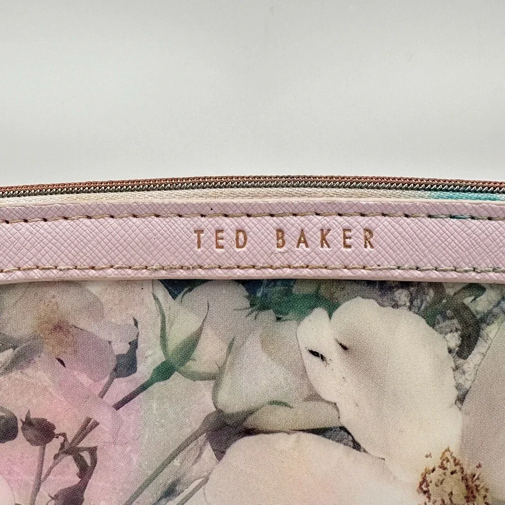 Ted Baker Floral Travel Cosmetic‎ Case Make Up Bag Pink Luxury Preppy Vacation